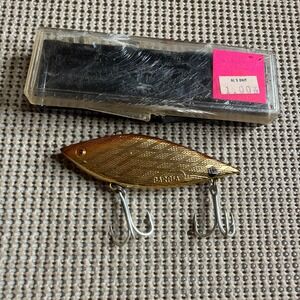 Vintage Garcia ABU Hi-Lo Gold Textured Fishing Lure with Original Case